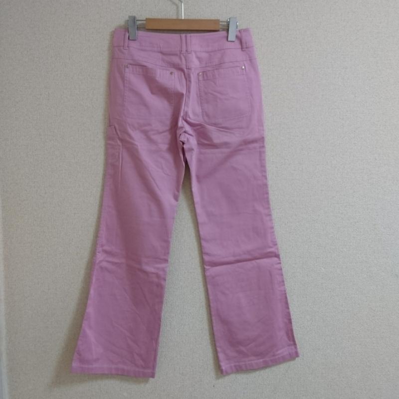 マンシングウェア Munsingwear パンツ チノパン ゴルフウエア 無地 X ワンポイント 桃 / ピンク / レディース USED 古着 中古 10036677
