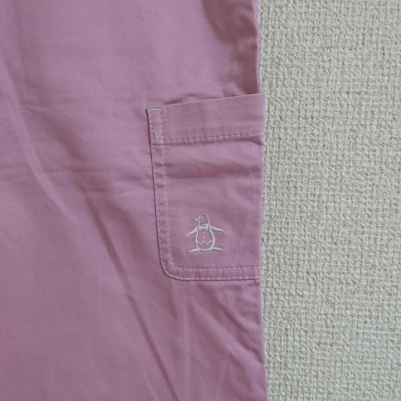 マンシングウェア Munsingwear パンツ チノパン ゴルフウエア 無地 X ワンポイント 桃 / ピンク / レディース USED 古着 中古 10036677