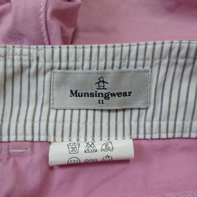 マンシングウェア Munsingwear パンツ チノパン ゴルフウエア 無地 X ワンポイント 桃 / ピンク / レディース USED 古着 中古 10036677