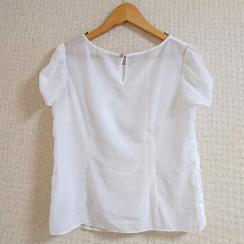 ペイトンプレイス PEYTONPLACE シャツ、ブラウス 半袖 M 無地 X 白 / ホワイト / レディース USED 古着 中古 10036683