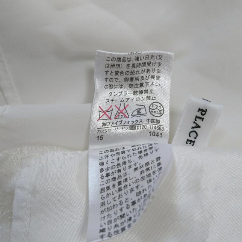 ペイトンプレイス PEYTONPLACE シャツ、ブラウス 半袖 M 無地 X 白 / ホワイト / レディース USED 古着 中古 10036683