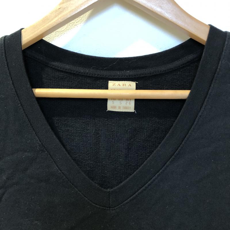 ザラ ZARA TRAFALUC チュニック 半袖 厚地 S 無地 X ロゴ、文字 X 花柄 黒 / ブラック / X 赤 / レッド / X 緑 / グリーン / X 白 / ホワイト / X 紺 / ネイビー / レディース USED 古着 中古 10036696