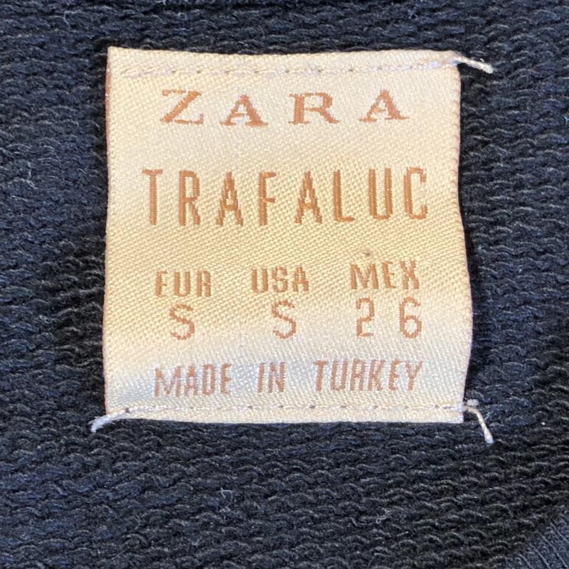 ザラ ZARA TRAFALUC チュニック 半袖 厚地 S 無地 X ロゴ、文字 X 花柄 黒 / ブラック / X 赤 / レッド / X 緑 / グリーン / X 白 / ホワイト / X 紺 / ネイビー / レディース USED 古着 中古 10036696