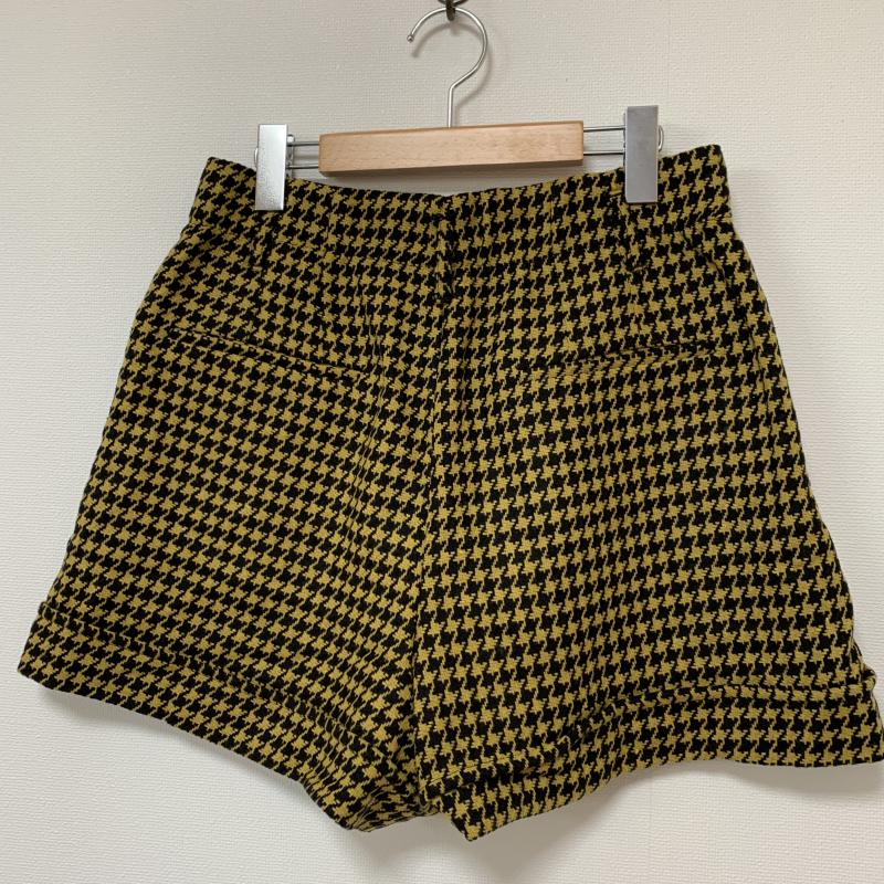 ザラティーアールエフ ZARA TRF パンツ ショートパンツ L 千鳥格子 黒 / ブラック / X 黄 / イエロー / レディース USED 古着 中古 10036764