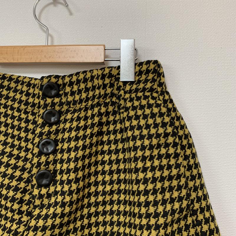ザラティーアールエフ ZARA TRF パンツ ショートパンツ L 千鳥格子 黒 / ブラック / X 黄 / イエロー / レディース USED 古着 中古 10036764