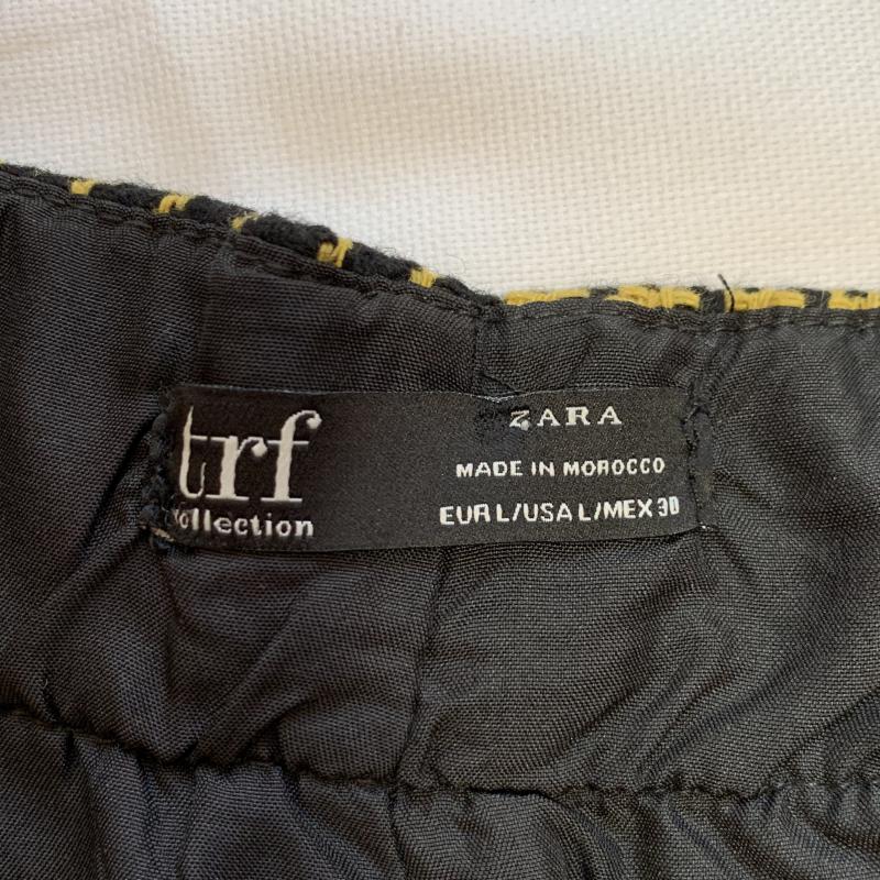 ザラティーアールエフ ZARA TRF パンツ ショートパンツ L 千鳥格子 黒 / ブラック / X 黄 / イエロー / レディース USED 古着 中古 10036764