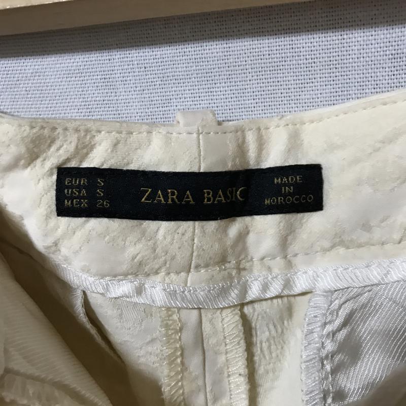 ザラベーシック ZARA BASIC パンツ ショートパンツ S 総柄 白 / ホワイト / レディース USED 古着 中古 10036771