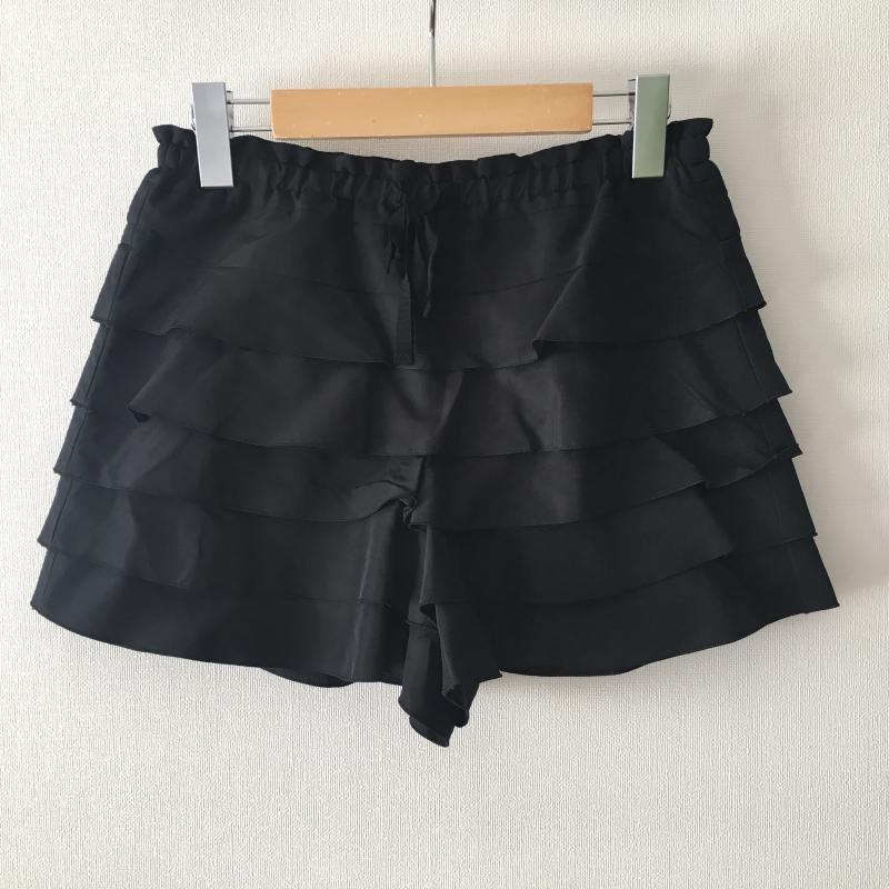 マルティーク martique パンツ ショートパンツ フリル 36 無地 黒 / ブラック / レディース USED 古着 中古 10036908