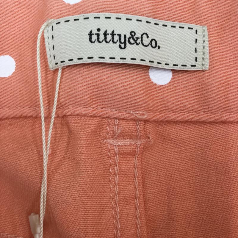 ティティーアンドコー titty&Co. ボトムス ボトムス 七分丈パンツ S ドット 桃 / ピンク / X 白 / ホワイト / レディース USED 古着 中古 10037010