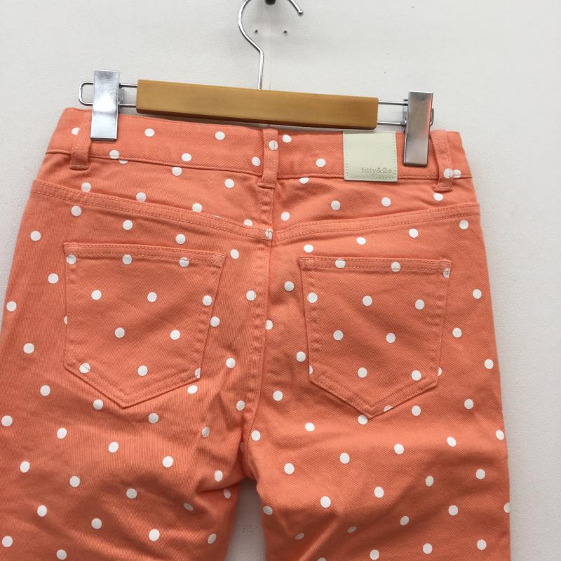ティティーアンドコー titty&Co. ボトムス ボトムス 七分丈パンツ S ドット 桃 / ピンク / X 白 / ホワイト / レディース USED 古着 中古 10037010