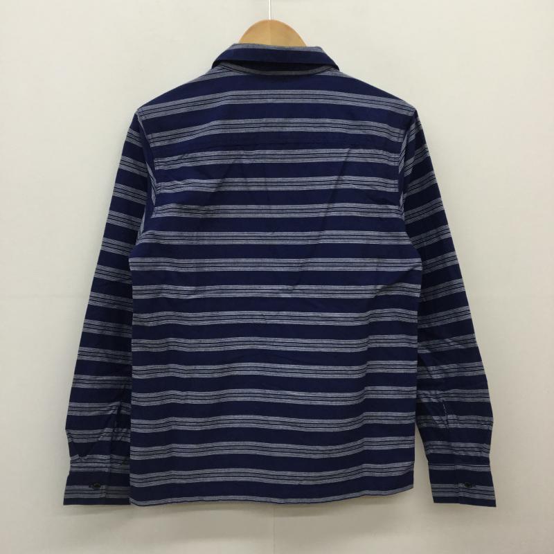 ベンデイビス BEN DAVIS シャツ、ブラウス 長袖 S ボーダー柄 白 / ホワイト / X 紺 / ネイビー / メンズ USED 古着 中古 10038288