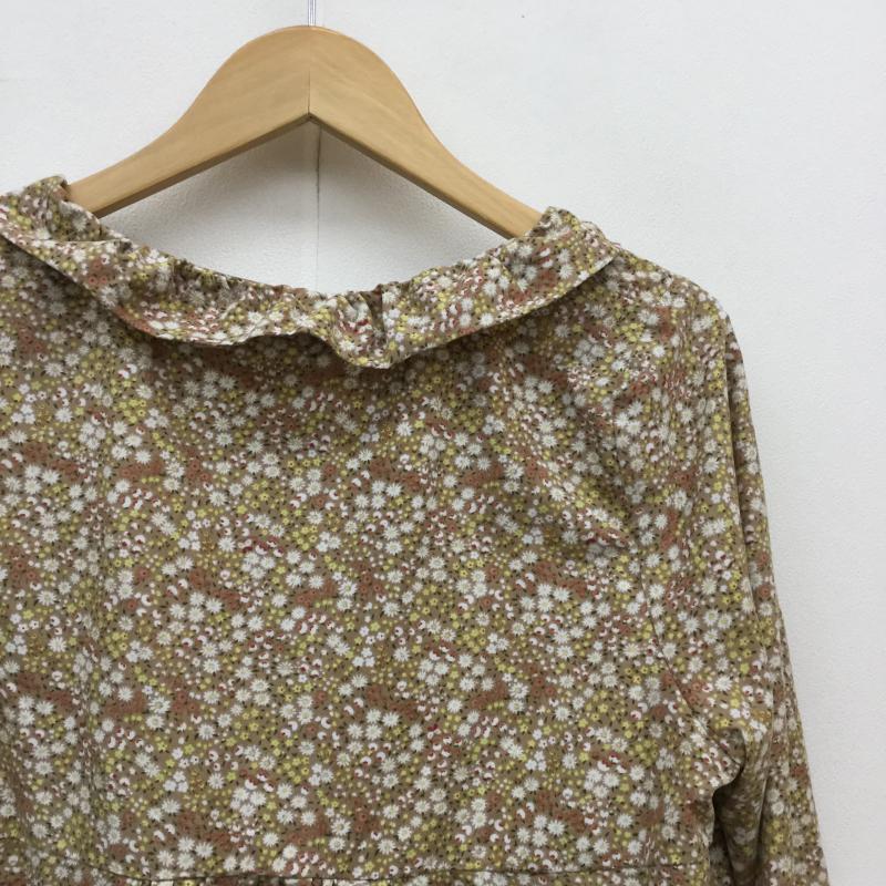 アースミュージックアンドエコロジー earth music&ecology カットソー 長袖 花柄 茶 / ブラウン /  レディース USED 古着 中古 10038340