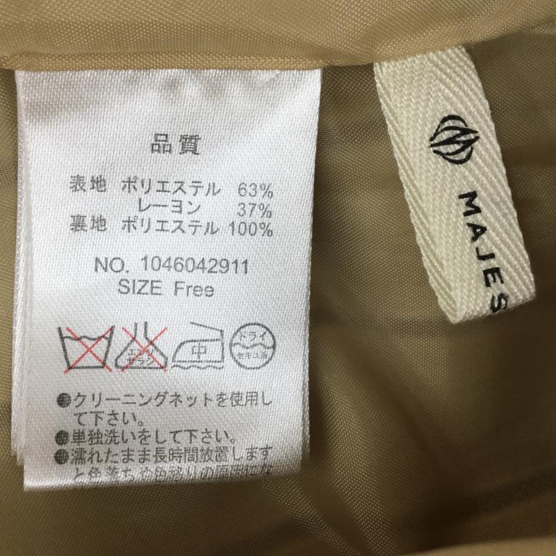 マジェスティックレゴン MAJESTIC LEGON スカート ミニスカート FREE ストライプ ベージュ / ベージュ / X えんじ / ワインレッド / レディース USED 古着 中古 10038463