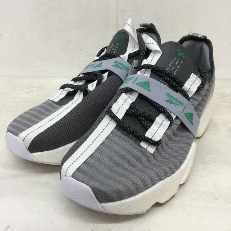リーボック Reebok スニーカー スニーカー ×ADIDAS SOLE FURY X BOOST ソールフューリーブースト FW0166 28.0cm ロゴ、文字 灰 / グレー / X 緑 / グリーン / メンズ USED 古着 中古 10038606