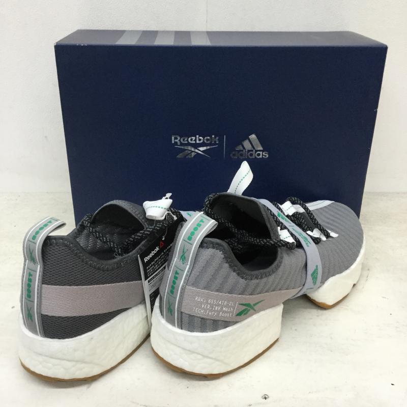 リーボック Reebok スニーカー スニーカー ×ADIDAS SOLE FURY X BOOST ソールフューリーブースト FW0166 28.0cm ロゴ、文字 灰 / グレー / X 緑 / グリーン / メンズ USED 古着 中古 10038606