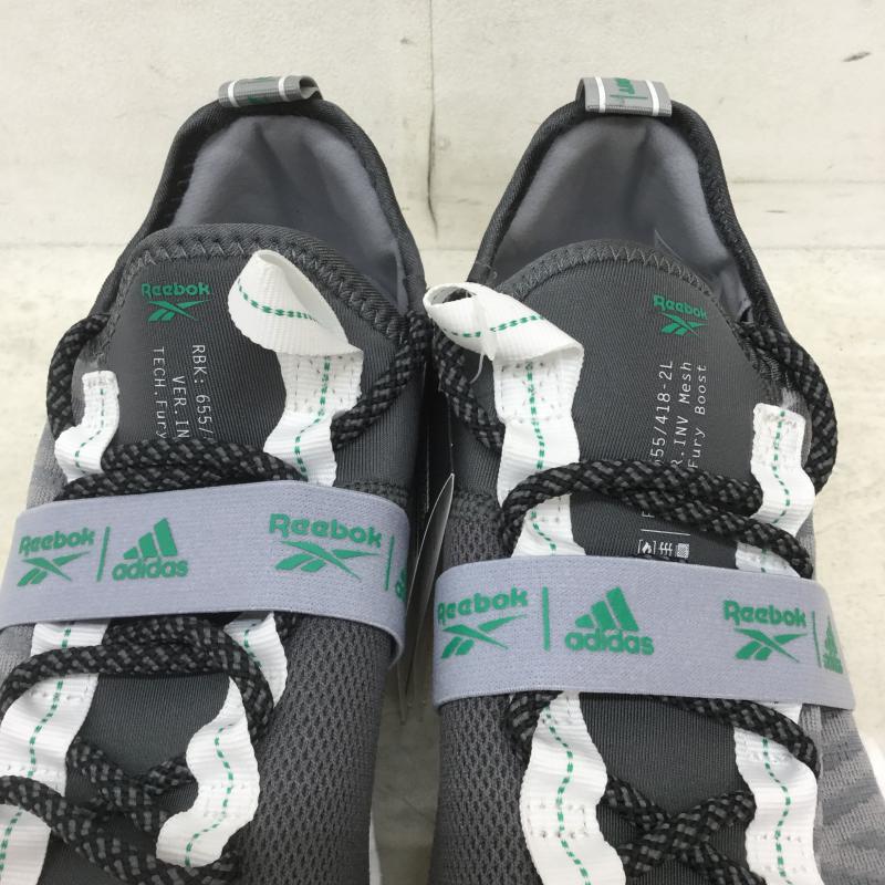 リーボック Reebok スニーカー スニーカー ×ADIDAS SOLE FURY X BOOST ソールフューリーブースト FW0166 28.0cm ロゴ、文字 灰 / グレー / X 緑 / グリーン / メンズ USED 古着 中古 10038606