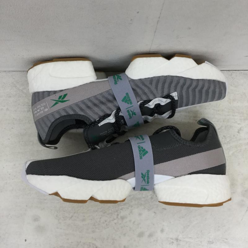 リーボック Reebok スニーカー スニーカー ×ADIDAS SOLE FURY X BOOST ソールフューリーブースト FW0166 28.0cm ロゴ、文字 灰 / グレー / X 緑 / グリーン / メンズ USED 古着 中古 10038606