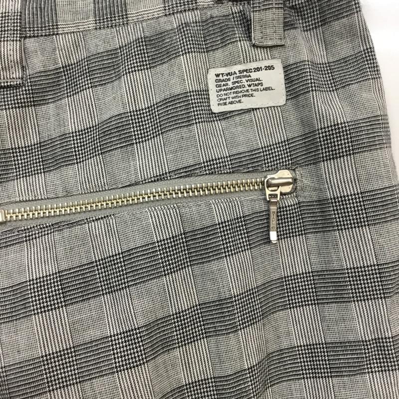 ダブルタップス W)TAPS パンツ ショートパンツ チェック S チェック 灰 / グレー / メンズ USED 古着 中古 10038630