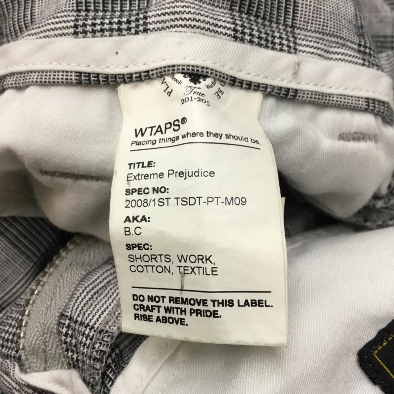 ダブルタップス W)TAPS パンツ ショートパンツ チェック S チェック 灰 / グレー / メンズ USED 古着 中古 10038630