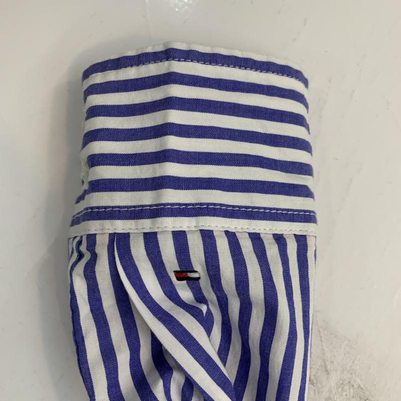 トミーヒルフィガー TOMMY HILFIGER シャツ、ブラウス 長袖 ストライプ S ストライプ 白 / ホワイト / X 青 / ブルー / レディース USED 古着 中古 10038668