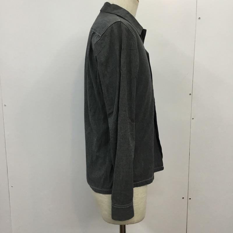 スティーム アンド スレッド Steam and Thread シャツ、ブラウス 長袖 S ロゴ、文字 灰 / グレー / メンズ USED 古着 中古 10038759