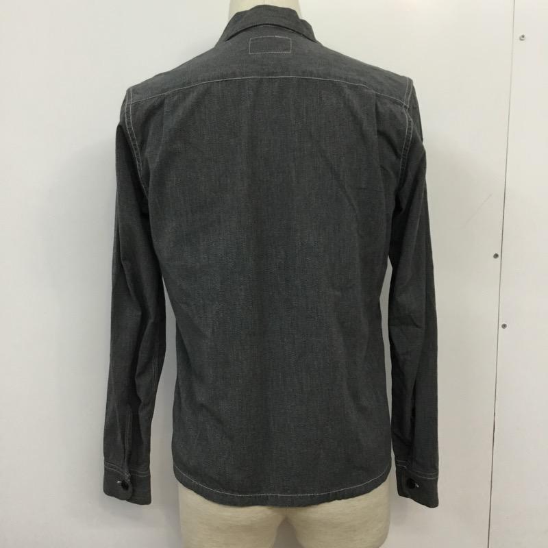 スティーム アンド スレッド Steam and Thread シャツ、ブラウス 長袖 S ロゴ、文字 灰 / グレー / メンズ USED 古着 中古 10038759