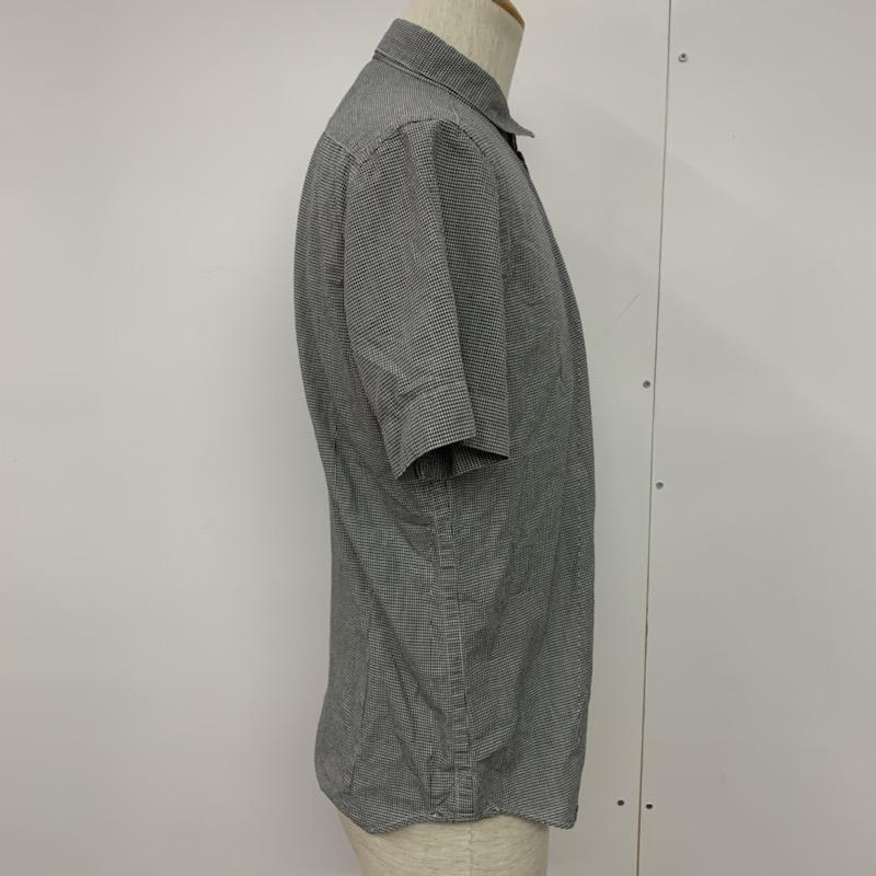 ナナミカ nanamica シャツ、ブラウス 半袖 チェックシャツ M チェック 白 / ホワイト / X 黒 / ブラック / メンズ USED 古着 中古 10038810