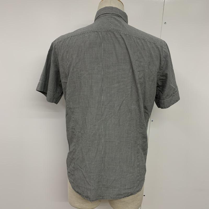 ナナミカ nanamica シャツ、ブラウス 半袖 チェックシャツ M チェック 白 / ホワイト / X 黒 / ブラック / メンズ USED 古着 中古 10038810