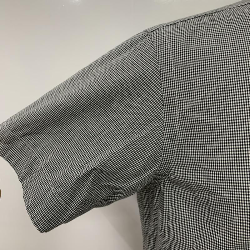 ナナミカ nanamica シャツ、ブラウス 半袖 チェックシャツ M チェック 白 / ホワイト / X 黒 / ブラック / メンズ USED 古着 中古 10038810