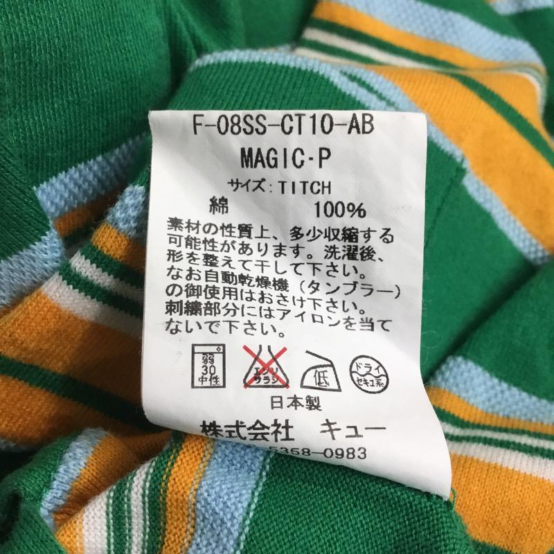 エフエイティー FAT ポロシャツ 半袖 ボーダー M ボーダー柄 マルチカラー / マルチカラー / メンズ USED 古着 中古 10038835