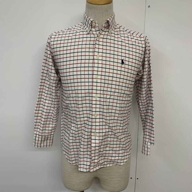 ラルフローレン RALPHLAUREN シャツ、ブラウス 長袖 チェックシャツ 長袖シャツ M チェック 白 / ホワイト / メンズ USED 古着 中古 10038859