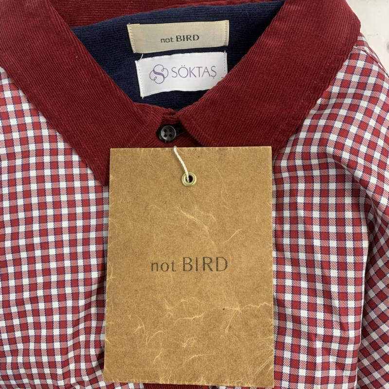 ノットバード not BIRD シャツ、ブラウス 長袖 チェックシャツ タグ付 N123S008 1 チェック 赤 / レッド / メンズ USED 古着 中古 10038867