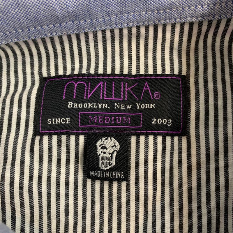 ミシカ MNWKA シャツ、ブラウス 長袖 ストライプ 長袖シャツ M ストライプ マルチカラー / マルチカラー / メンズ USED 古着 中古 10038873