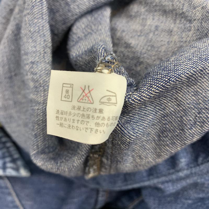 ブルーブルー BLUE BLUE シャツ、ブラウス 長袖 1 無地 インディゴ / インディゴ / メンズ USED 古着 中古 10038874