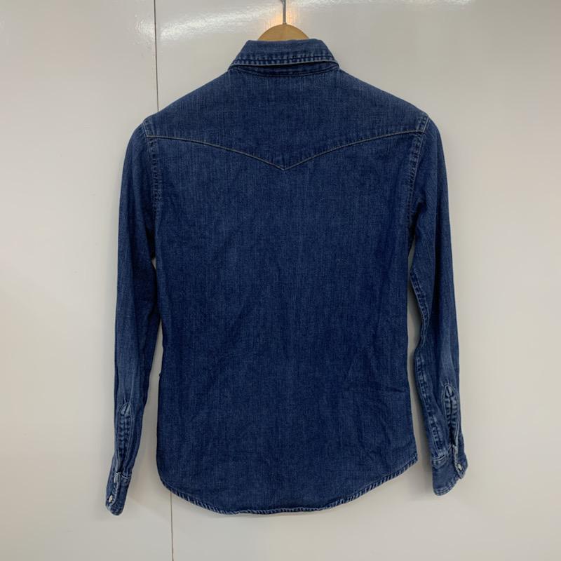 ブルーブルー BLUE BLUE シャツ、ブラウス 長袖 1 無地 インディゴ / インディゴ / メンズ USED 古着 中古 10038874