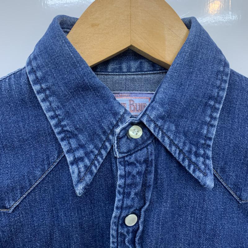 ブルーブルー BLUE BLUE シャツ、ブラウス 長袖 1 無地 インディゴ / インディゴ / メンズ USED 古着 中古 10038874