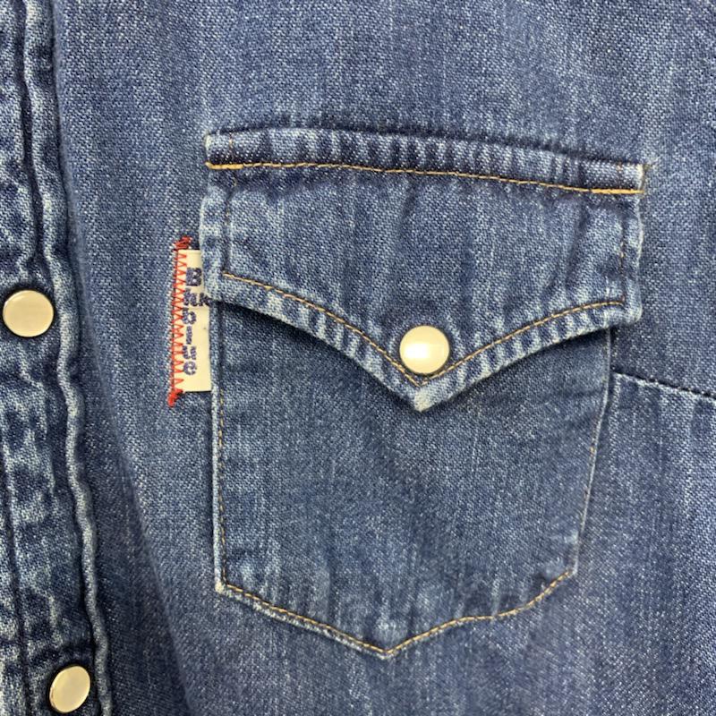 ブルーブルー BLUE BLUE シャツ、ブラウス 長袖 1 無地 インディゴ / インディゴ / メンズ USED 古着 中古 10038874
