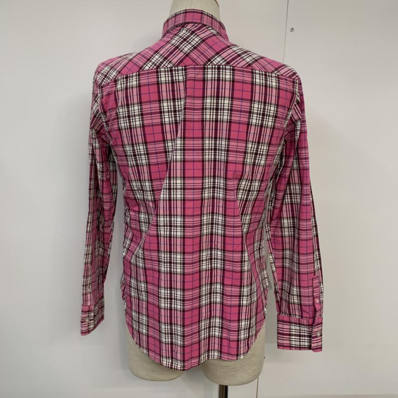 トミー TOMMY シャツ、ブラウス 長袖 チェックシャツ S チェック 桃 / ピンク / メンズ USED 古着 中古 10038895
