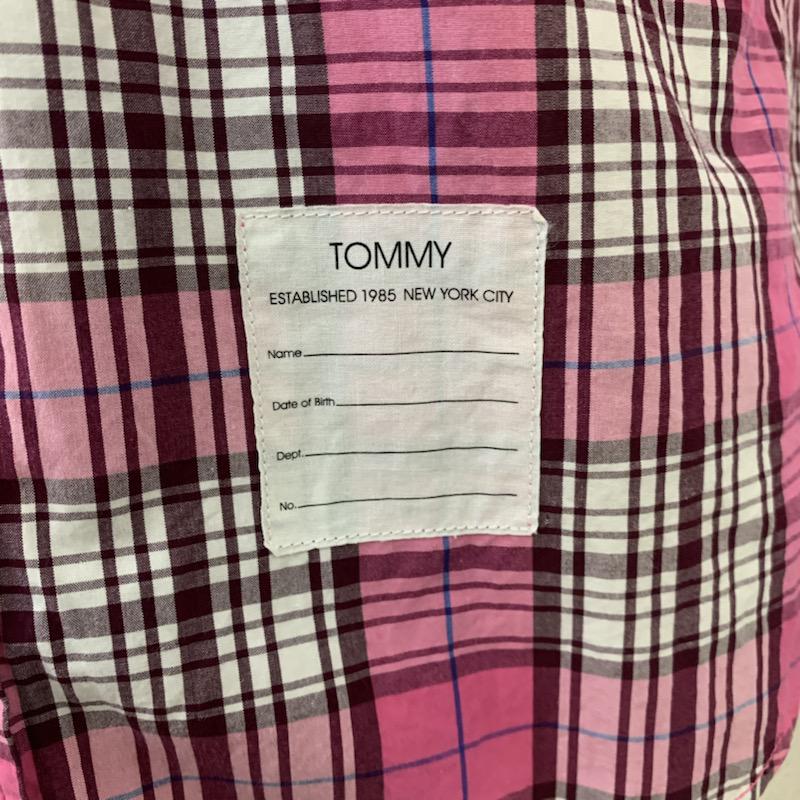 トミー TOMMY シャツ、ブラウス 長袖 チェックシャツ S チェック 桃 / ピンク / メンズ USED 古着 中古 10038895