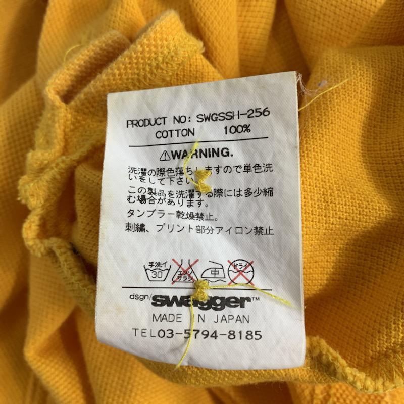 スワッガー SWAGGER ポロシャツ 半袖 無地 黄 / イエロー / メンズ USED 古着 中古 10038998