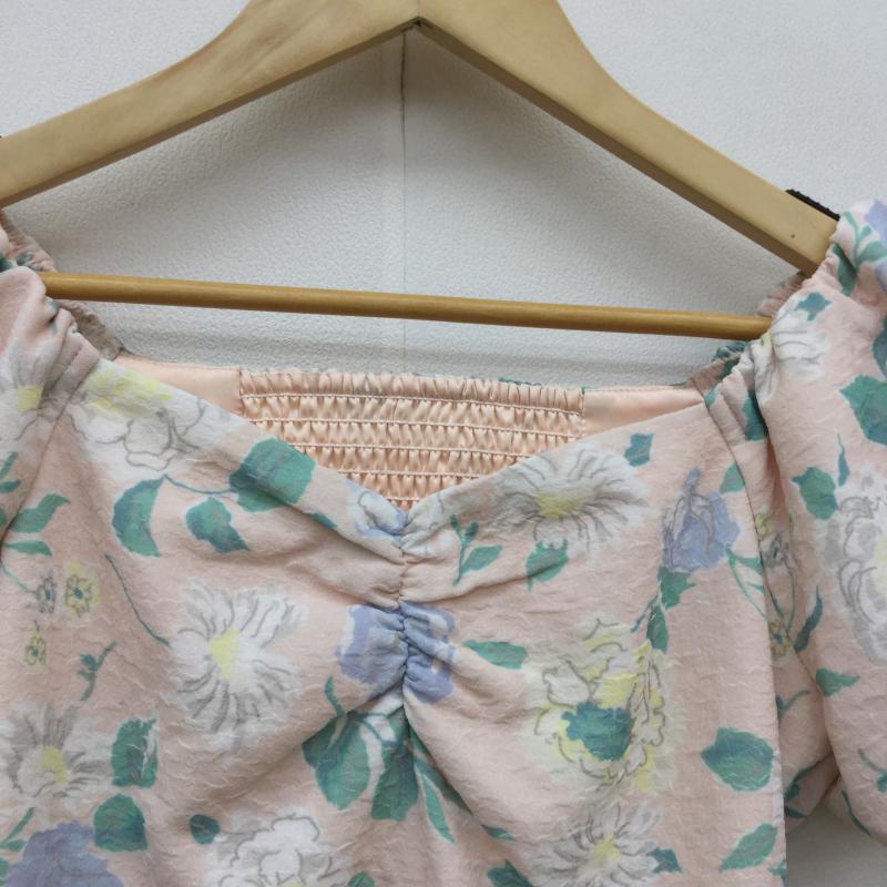 ティティーアンドコー titty&Co. カットソー 半袖 FREE 花柄 桃 / ピンク /  レディース USED 古着 中古 10039245