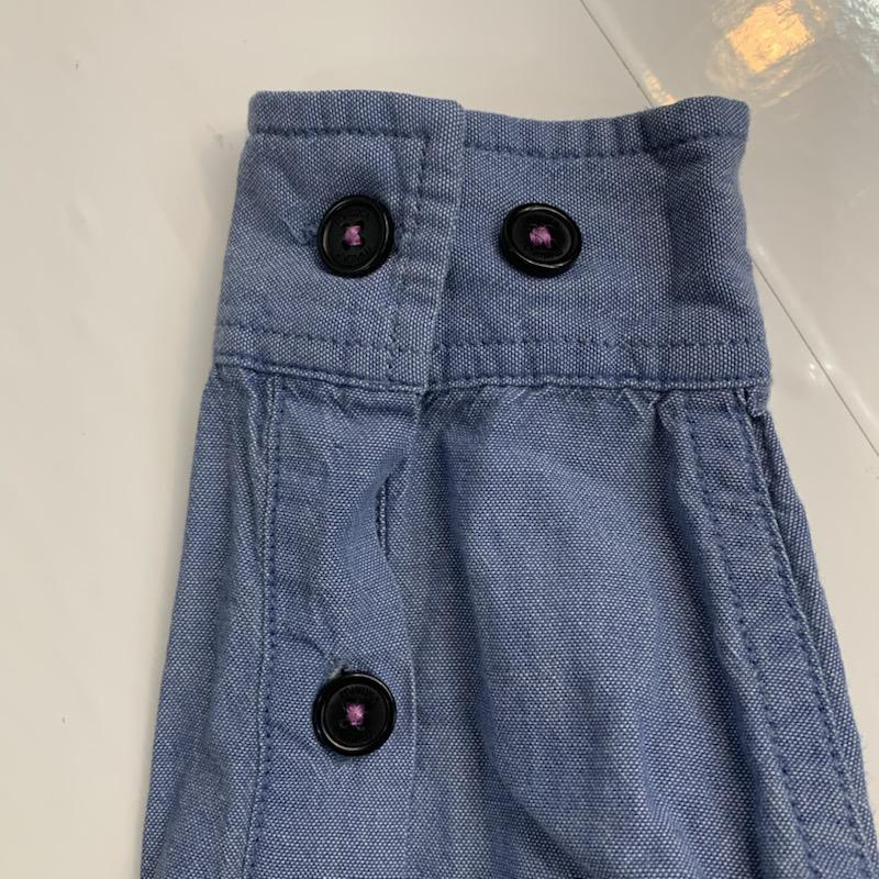 ミシカ MISHKA シャツ、ブラウス 長袖 XS ロゴ、文字 水色 / ライトブルー / メンズ USED 古着 中古 10039279