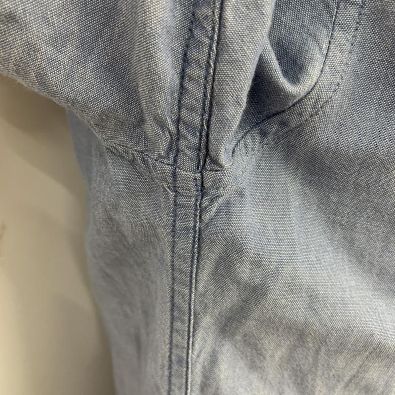 ミシカ MISHKA シャツ、ブラウス 長袖 XS ロゴ、文字 水色 / ライトブルー / メンズ USED 古着 中古 10039279