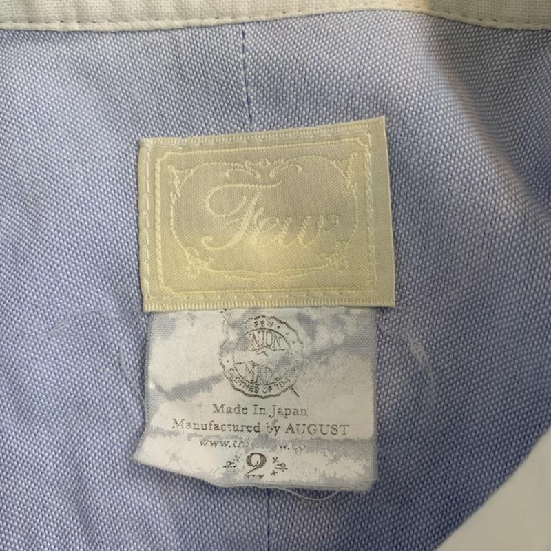 フュー FEW シャツ、ブラウス 長袖 ボタンダウンシャツ 2 無地 水色 / ライトブルー / メンズ USED 古着 中古 10039281