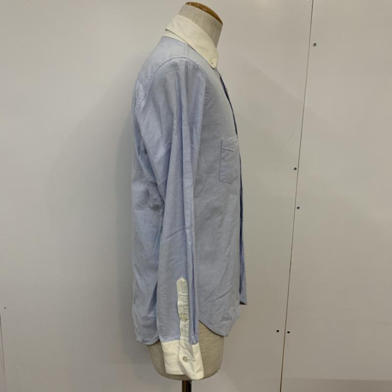 フュー FEW シャツ、ブラウス 長袖 ボタンダウンシャツ 2 無地 水色 / ライトブルー / メンズ USED 古着 中古 10039281