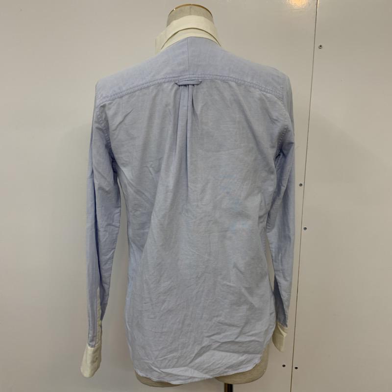 フュー FEW シャツ、ブラウス 長袖 ボタンダウンシャツ 2 無地 水色 / ライトブルー / メンズ USED 古着 中古 10039281