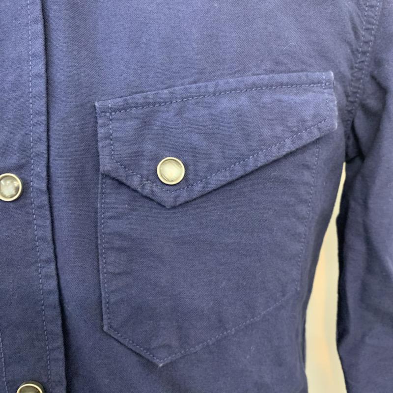 マーカ marka シャツ、ブラウス 長袖 タグ付き 1 無地 紺 / ネイビー / メンズ USED 古着 中古 10039283