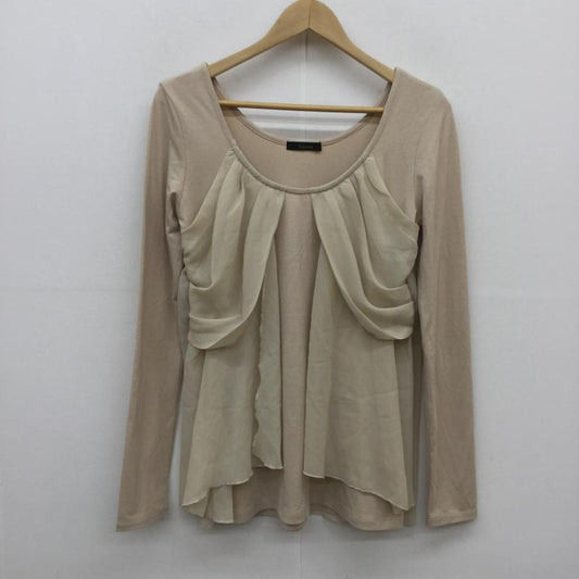 リエンダ rienda カットソー 長袖 FREE  桃 / ピンク / X ベージュ / ベージュ /  レディース USED 古着 中古 10039637