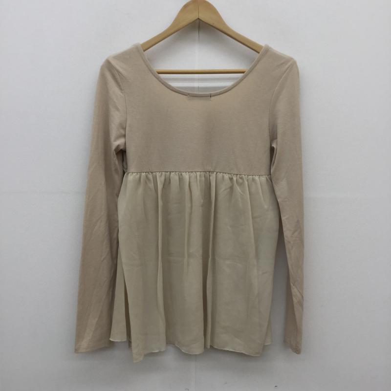 リエンダ rienda カットソー 長袖 FREE  桃 / ピンク / X ベージュ / ベージュ /  レディース USED 古着 中古 10039637