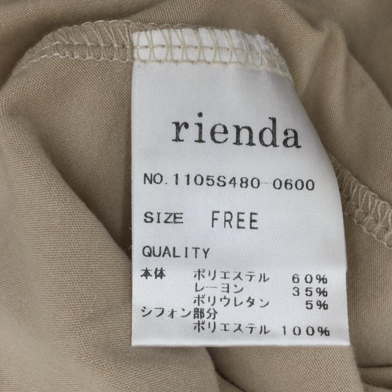 リエンダ rienda カットソー 長袖 FREE  桃 / ピンク / X ベージュ / ベージュ /  レディース USED 古着 中古 10039637